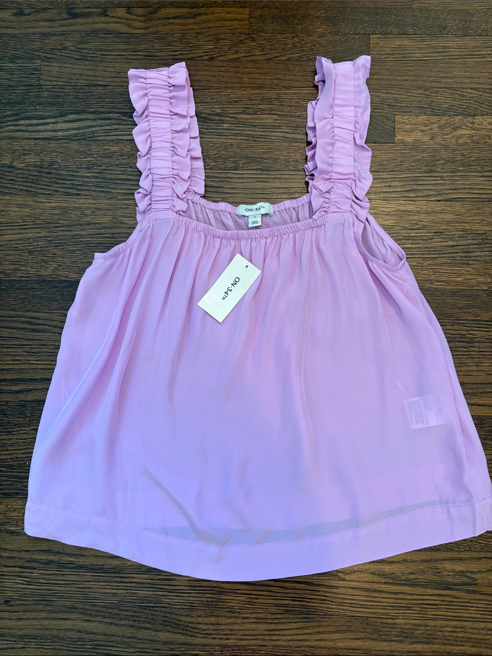 On 34th Lavender Ruffle-Strap Tank Top - Women NWT